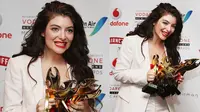 Lorde borong enam penghargaan sekaligus dalam ajang New Zealand Music Awards 2014. (sumber: dailymail)