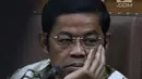 Terdakwa dugaan penerimaan suap terkait kerja sama pembangunan PLTU Riau-1, Idrus Marham saat sidang menjalani lanjutan di Pengadilan Tipikor, Jakarta, Kamis (7/2). Sidang mendengar keterangan saksi. (Liputan6com/Helmi Fithriansyah)