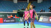 Ganda putra Indonesia Fajar Alfian/Muhammad Rian Ardianto lolos ke babak 16 besar Korea Open 2022, Selasa (5/4). (foto: PBSI)