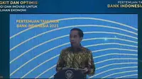 Presiden Joko Widodo (Jokowi) saat pertemuan Tahunan Bank Indonesia 2021.
