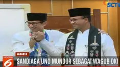 Anies mengenang Sandi sebagai wakil gubernur yang aktif dan selalu memikirkan orang banyak.