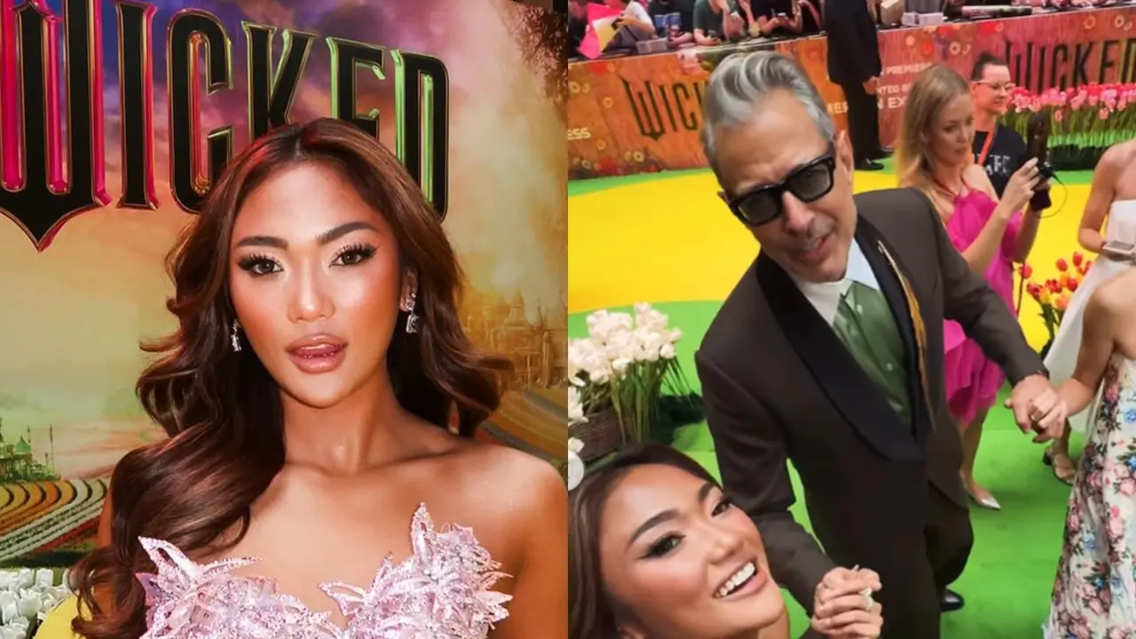 Pesona Eksotis Marion Jola yang Bikin Jeff Goldblum Terpana di Premiere Film Wicked di Sidney