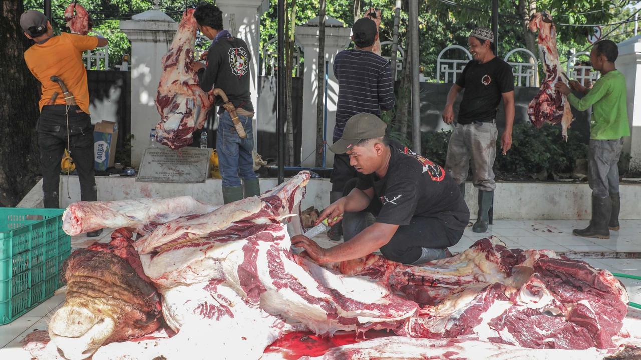 FOTO: Penyembelihan Hewan Kurban  di Masjid Sunda Kelapa