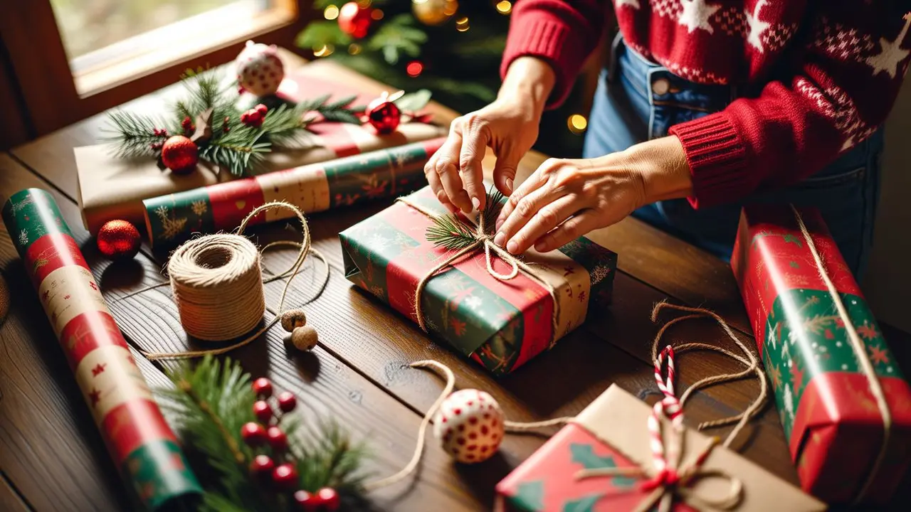 Ilustrasi Cara Membuat Kado Natal DIY. Foto: AI Generated