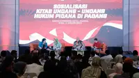 Sosialisasi KUHP yang digelar oleh Masyarakat Hukum Pidana & Kriminologi Indonesia (MAHUPIKI) bersama Universitas Andalas di Hotel Santika, Kota Padang, Sumatera Barat (Istimewa)