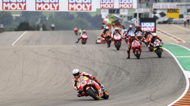 FOTO: Marc Marquez Rajai Sirkuit Sachsenring di MotoGP Jerman 2021