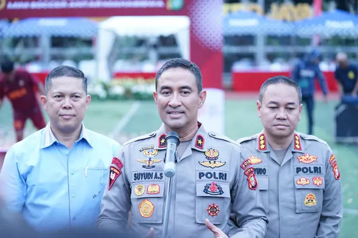 Wakapolda Metro Jaya Brigjen Pol Suyudi Ario Seto menyampaikan pihaknya membetuk tim satuan tugas atau Satgas Penanggulangan Pencemaran Udara demi mempercepat pengendalian polusi udara di Jakarta. (Liputan6.com/Ady Anugrahadi)