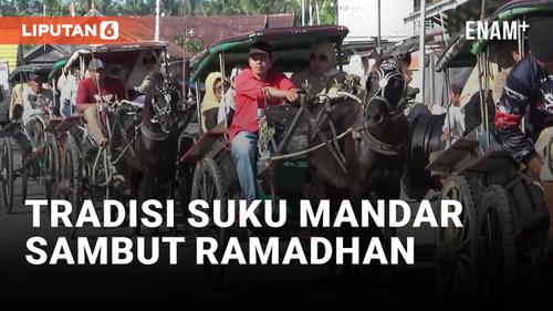 VIDEO: Tradisi Sambut Ramadhan, Warga Suku Mandar Naik Bendi Ziarahi Makam Para Wali