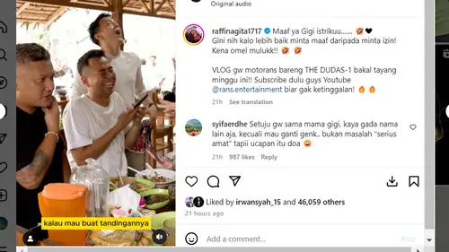 Raffi Ahmad Kena Omel Nagita Slavina gegara Gabung Geng The Dudas Minus One:  Kamu Mau Jadi Duda? - ShowBiz Liputan6.com