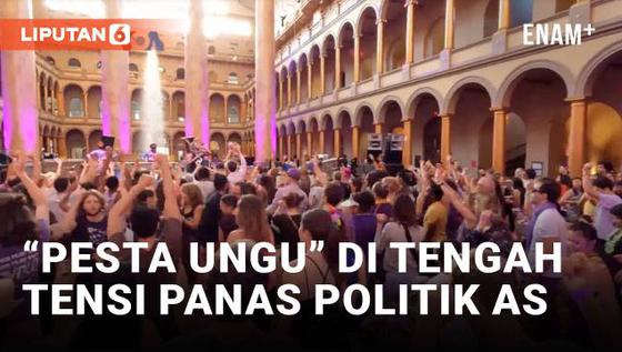 VIDEO: ”Pesta Ungu” Berupaya Turunkan Tensi Tahun Politik AS