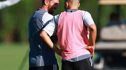 Jordi Alba bergabung dengan Lionel Messi dan rekan setimnya di Inter Miami dalam sesi latihan pertamanya sejak bergabung dengan klub MLS tersebut dari Barcelona. (CHANDAN KHANNA / AFP)