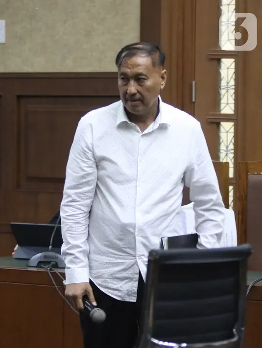 Terdakwa kasus korupsi proyek KTP Elektronik Markus Nari menjalani sidang lanjutan di Pengadilan Tipikor, Jakarta, Senin (28/10/2019). Sidang tersebut beragenda tuntutan dari JPU, Markus Nari dituntut 9 tahun dan denda Rp 900 juta. (Liputan6.com/Herman Zakharia)
