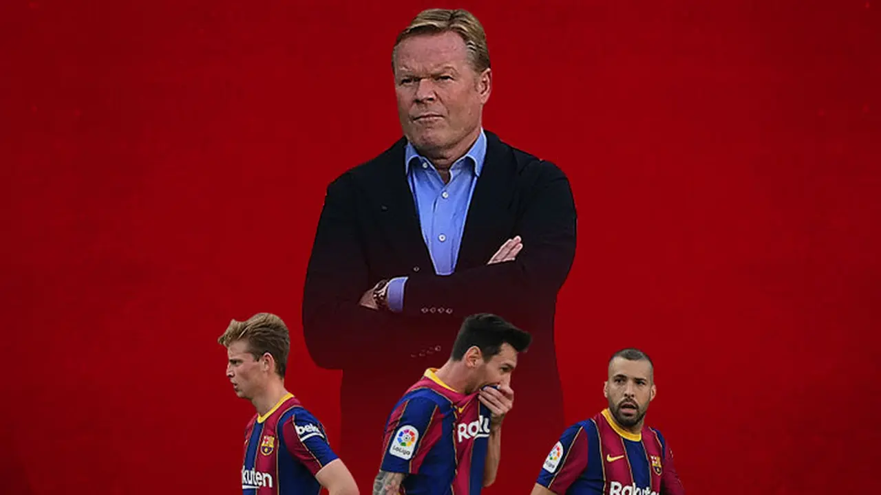 Barcelona - Pemain Barcelona dan Ronald Koeman