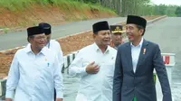 Menteri Pertahanan Prabowo Subianto kembali mendampingi Presiden Joko Widodo (Jokowi) saat kunjungan kerjanya di Kalimantan Selatan (Tim Media Prabowo Subianto)