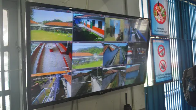 Pengawasan narapidana di Nusakambangan juga mengandalkan CCTV. (Foto: Liputan6.com/Muhamad Ridlo)