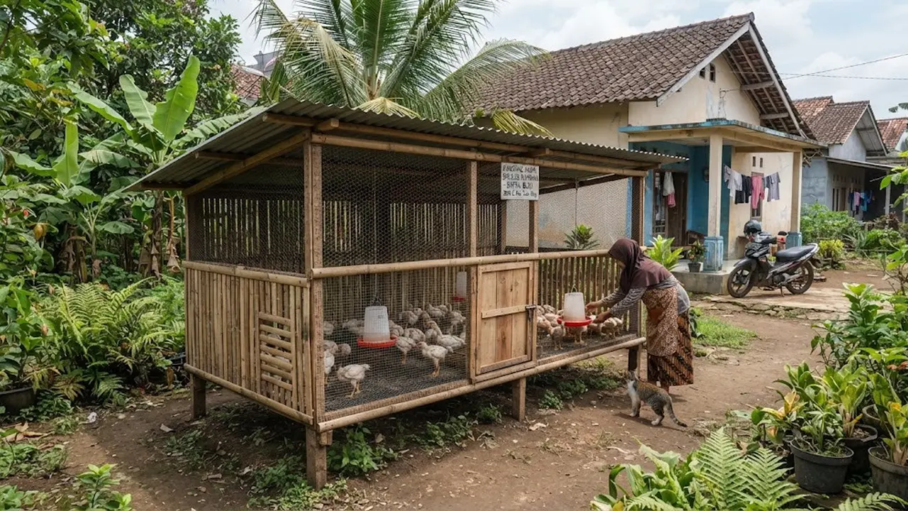 Model kandang ayam broiler sederhana untuk usaha rumahan