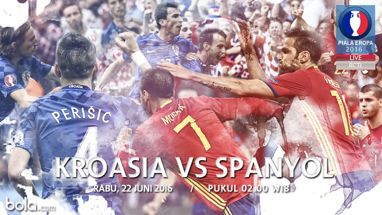 Eropa 2016 Kroasia Vs Spanyol (Bola.com/Adreanus Titus)