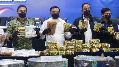 BNN Musnahkan Barang Bukti Narkotika 2 Ton Sabu Cair