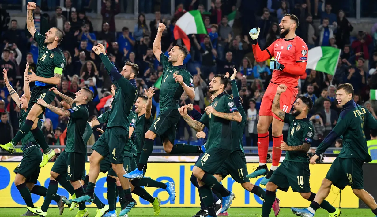 Terpilihnya Olimpico sebagai tuan rumah jelas menguntungkan bagi Italia. Nantinya semua pertandingan Timnas Italia di penyisihan Grup A akan digelar di stadion tersebut. (AFP/Alberto Pizzoli)