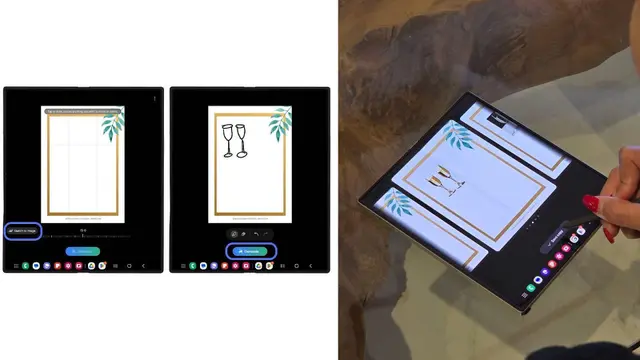 Fitur Sketch to Image di Galaxy Z Fold6. Credit: Samsung