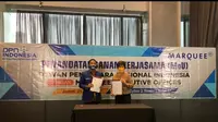 DPN Indonesia menggandeng Marquee Executive Offices. Penandatanganan kerja sama ini dilakukan di Jakarta pada Jumat 21 Mei 2021. (Ist)