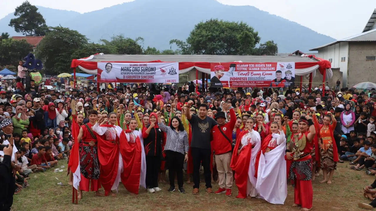 Peringatan Harlah Pancasila di Lapangan Ciawi, Cikeruh, Jatinangor, Kabupaten Sumadeng, Jawa Barat. (Istimewa)