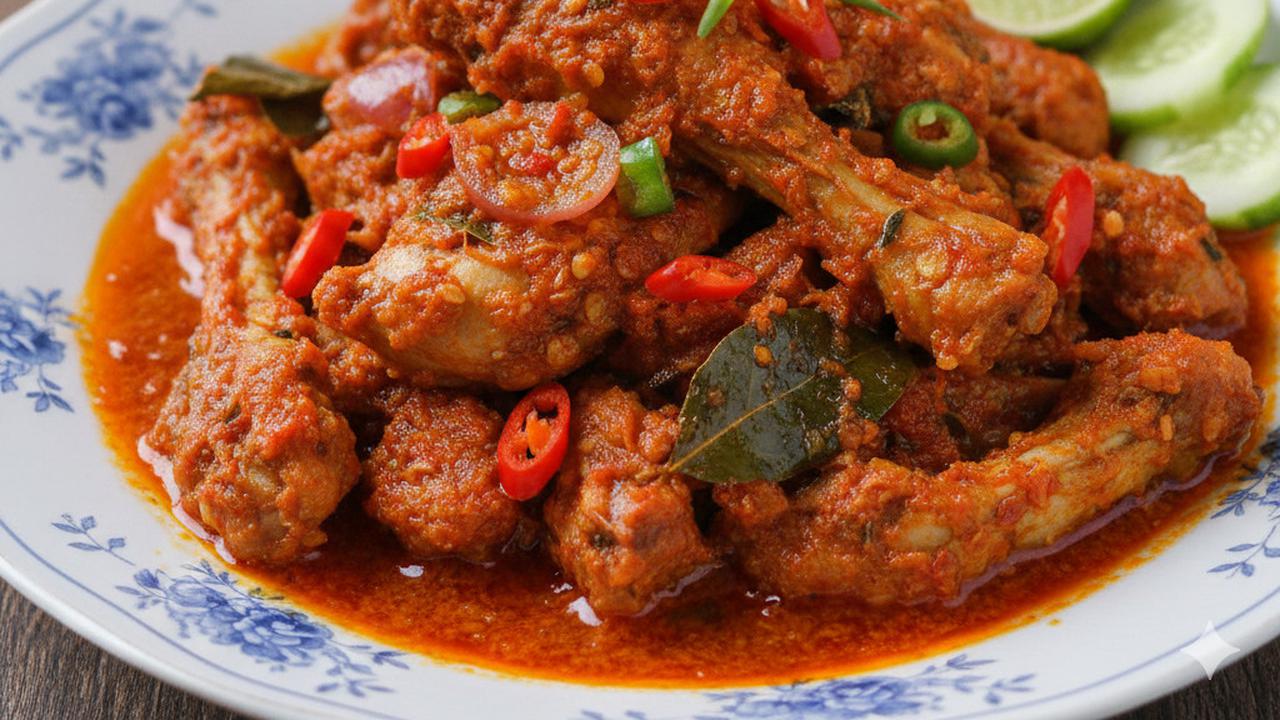 Leher Ayam Balado Khas Padang