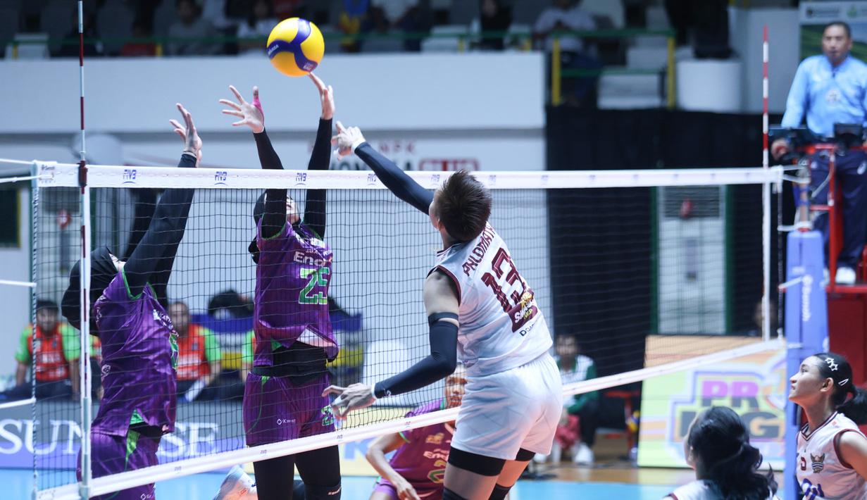 ini merupakan kemenangan keempat dari enam laga. Hasil ini pula menggeser posisi Jakarta Electric PLN Mobile yang beberapa saat sebelumnya naik ke posisi runner up. (Dok PBVSI)