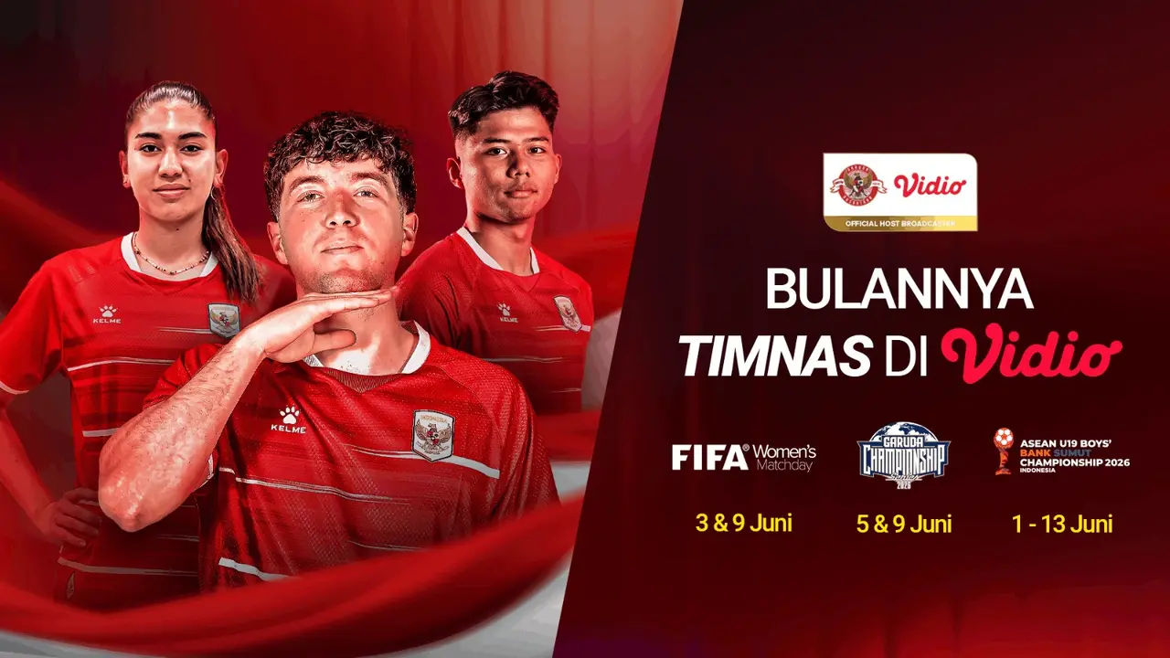 Laga Timnas Indonesia Sepanjang Juni 2026 Disiarkan Eksklusif oleh Vidio