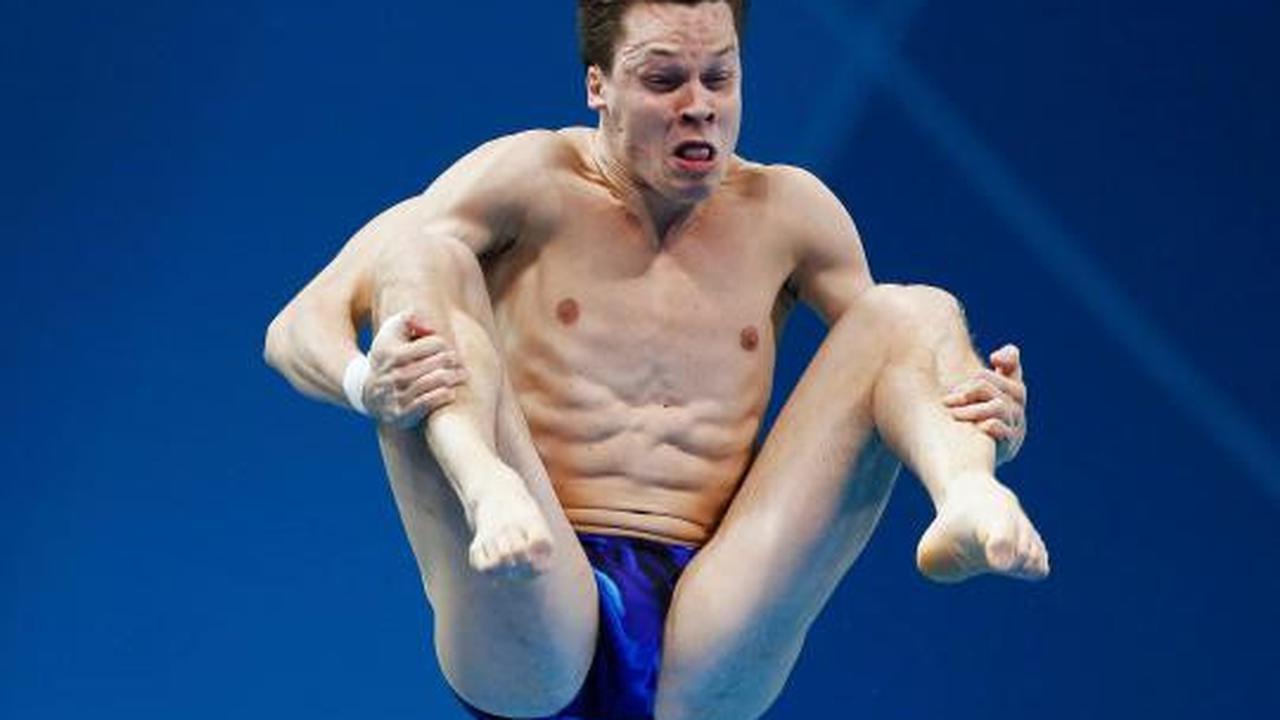 Ekspresi wajah atlet loncat indah Olimpiade 2012