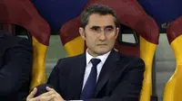 Pelatih Barcelona, Ernesto Valverde (AP Photo/Andrew Medichini).