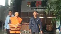 Wakil Ketua nonaktif DPR Taufik Kurniawan menjalani pemeriksaan sebagai tersangka di KPK. (Liputan6.com/ Lizsa Egeham)