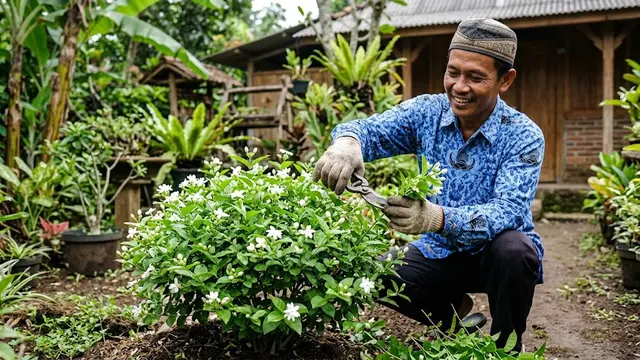 Cara Memangkas Melati agar Rimbun tapi Tetap Pendek/AI Generated