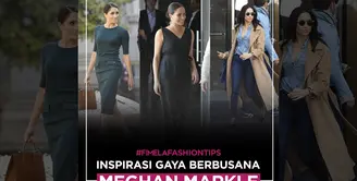 Inspirasi Gaya Berbusana Meghan Markle yang Bisa Kamu Tiru