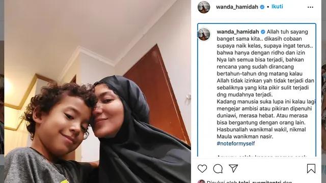Unggahan Wanda Hamidah. (Foto: Instagram @wanda_hamidah)