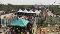 Suporter Timnas Indonesia U-23 Menumpuk di Pintu Masuk Stadion Wibawa Mukti