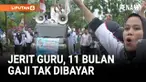 Ribuan guru swasta yang tergabung dalam Aliansi Guru Merdeka Profesional (GM Pro) menggelar aksi damai di depan Kantor Bupati Musi Banyuasin, Sumatra Selatan.