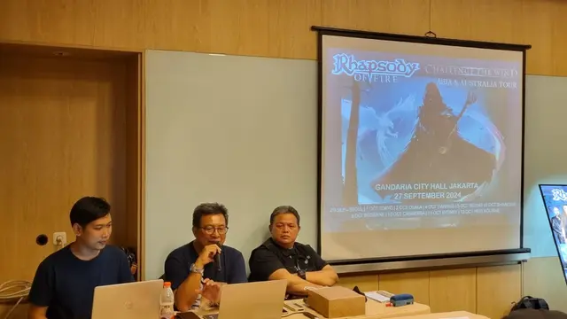 A Metal Project gelar konferensi pers. (Dok.Liputan6 / Azka Rizqon Irawan).