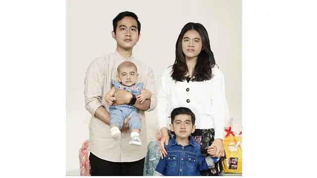 Editan Foto Wajah Keluarga Gibran Rakabuming Raka Ini Bikin Senyum Geli