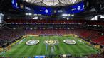 Suasana sepi pertandingan Grup D Piala Dunia Antarklub 2025 antara Chelsea melawan LAFC di Mercedes Benz Stadium, Atlanta, Amerka Serikat, Selasa (17/06/2025). (AP Photo/Jason Getz)