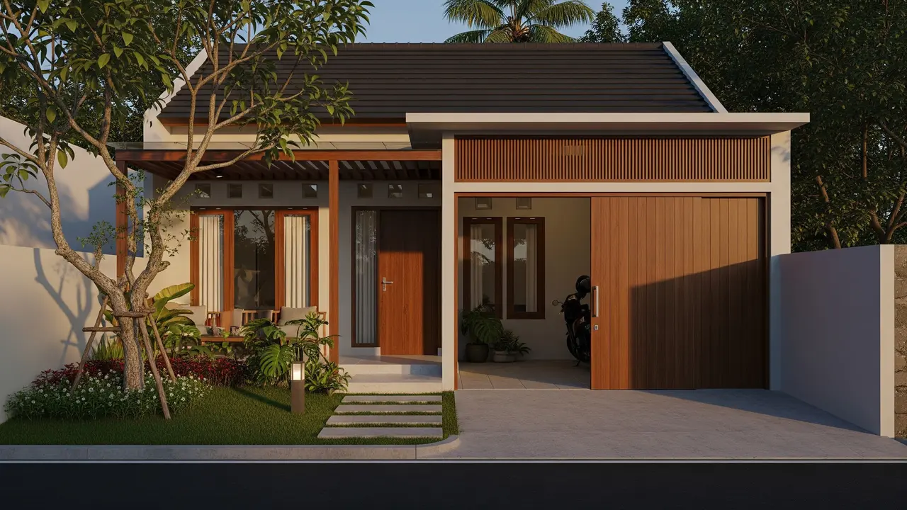 Desain Garasi Terbuka yang Cocok untuk Rumah Mungil/Gemini AI