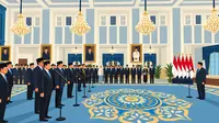 Infografis 18 Pejabat dalam Reshuffle Kabinet Merah Putih. (Liputan6.com/ Djoko Poerwanto)