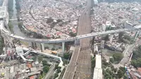 Di Atas Jalur KRL, Segini Tinggi Jalur LRT Manggarai