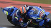Aksi Alex Rins di MotoGP Argentina (JUAN MABROMATA / AFP)