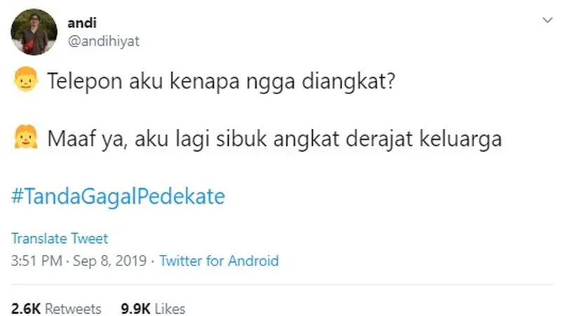 tanda gagal pdkt