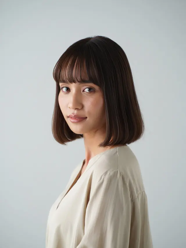 Rambut Pendek Wanita di Atas Bahu
