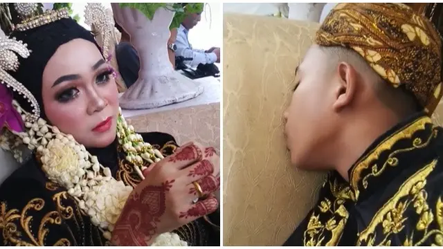 Viral Pendamping Pengantin Tertidur Pulas di Pelaminan, Curi Perhatian Netizen