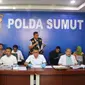 Konferensi pers pengungkapan misteri kematian mahasiswi USU, Mahira Dinabila