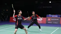 Kevin Sanjaya Sukamuljo/Mohammad Ahsan di Piala Thomas 2022. (PBSI)