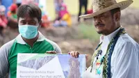 Menteri Pertanian Syahrul Yasin Limpo melakukan kunjungan kerja di Desa Gadabung Kecamatan Pandih Batu Kabupaten Pulang Pisau, Kalimantan Tengah, Rabu, 10 Februari 2021.
